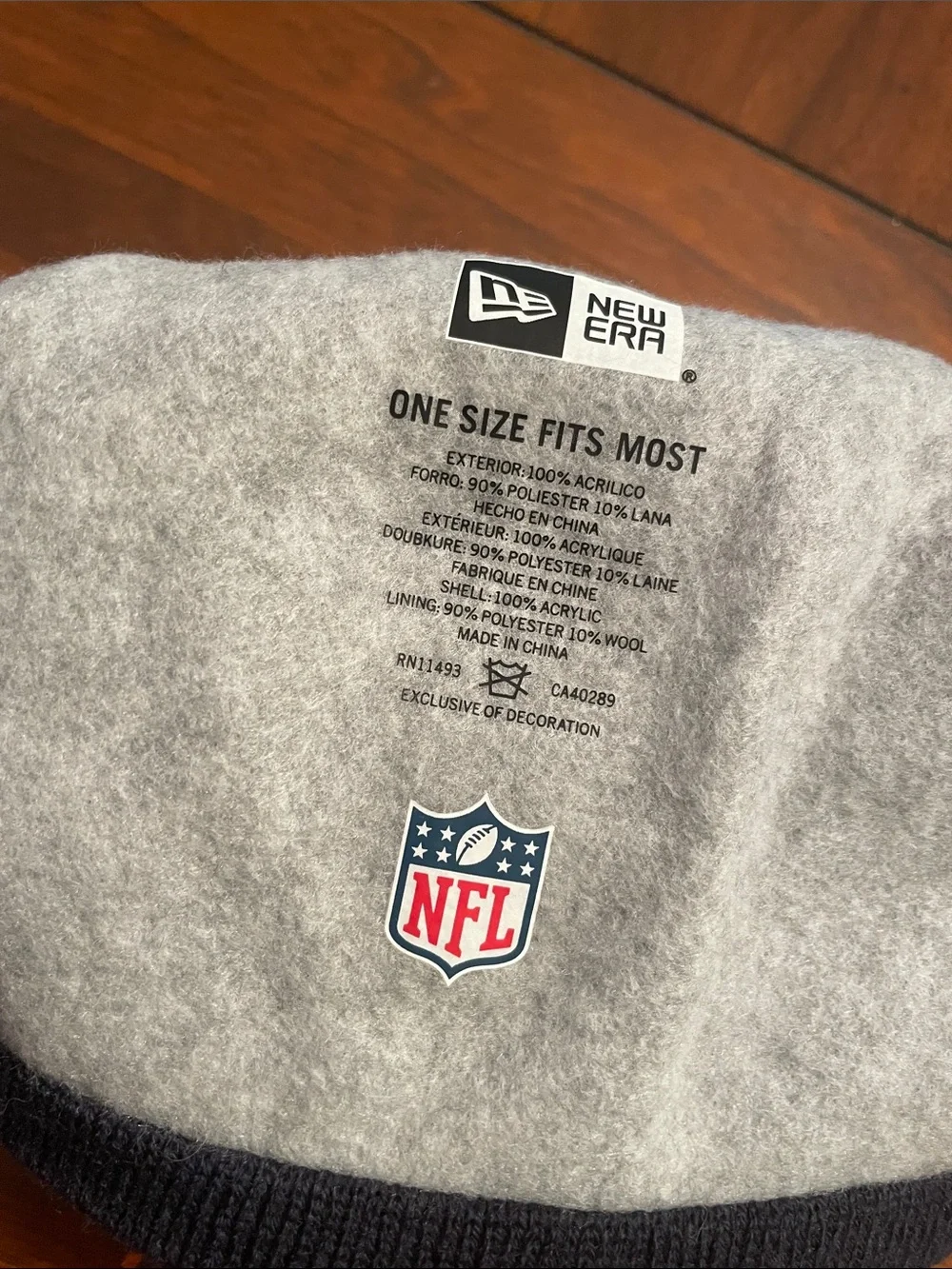 New Era Chicago Bears Kids Knit Pom Beanie - Navy, Orange, Gray C20